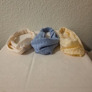 Chic Women's Headband Set - Ivory, Sky Blue, Mustard